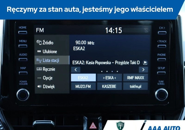 Toyota Corolla cena 82000 przebieg: 91976, rok produkcji 2019 z Bełchatów małe 326